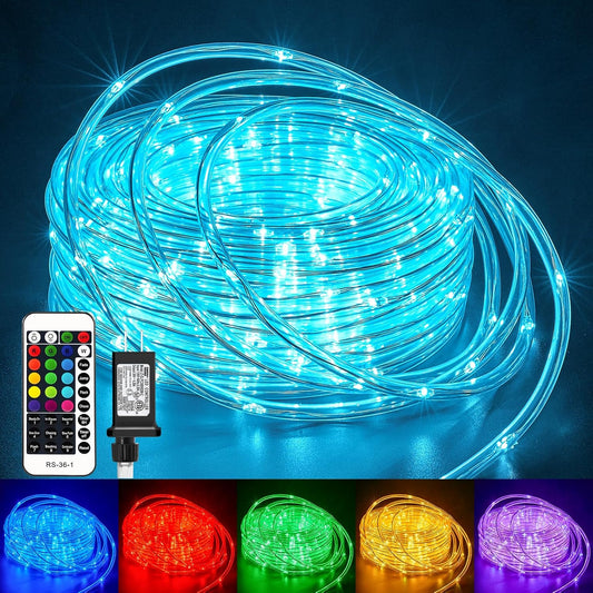 Minetom 33FT Color Changing LED Rope Lights - 100 Waterproof Twinkle Lights with Remote | Perfect for Indoor & Outdoor Decor
