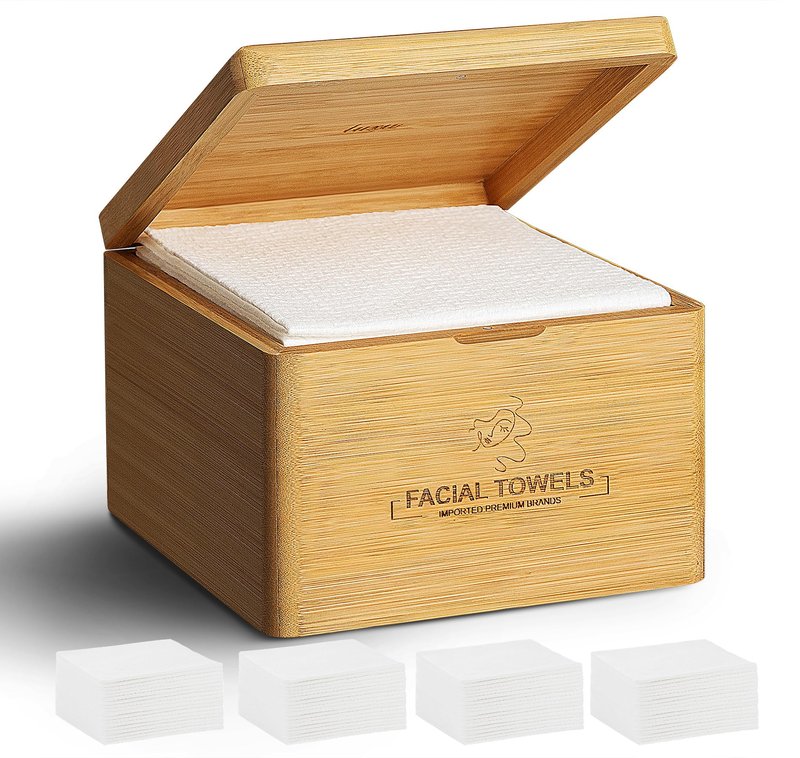 Clean Facial Towels,1 Box with 240 Ct Disposable Face Towels - Premium Facial Cleansing Cloths & Towelettes, Perfect for Skincare Routine - Biodegradable, Travel-friendly, and Eco-friendly
