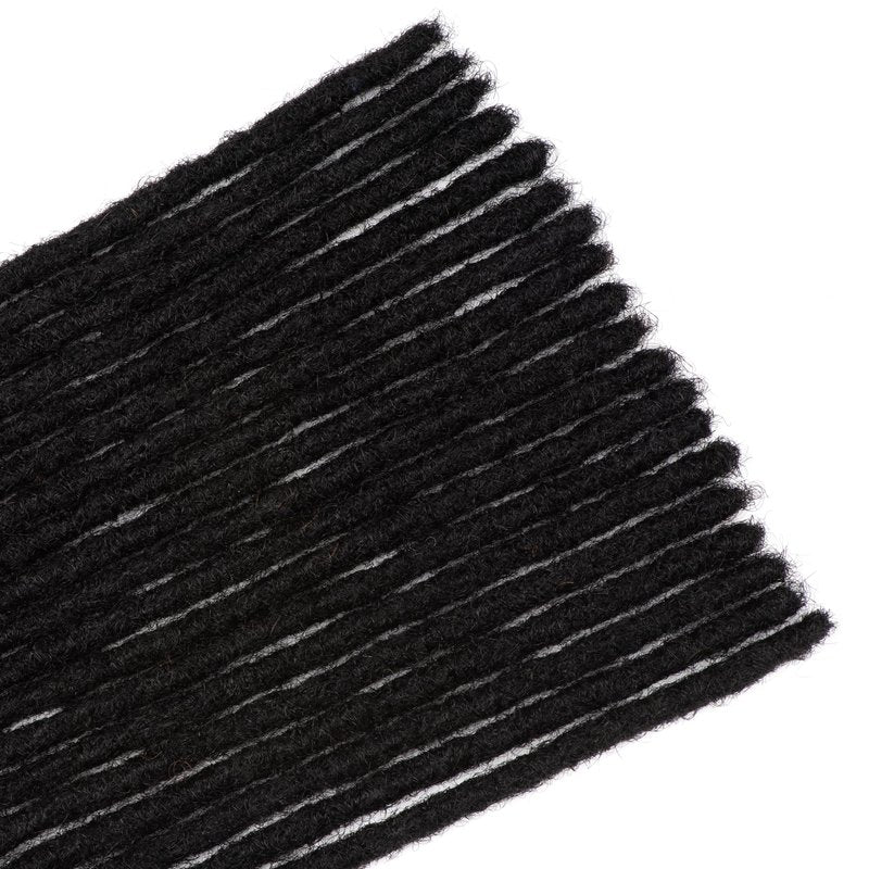 LinkMai 0.2-0.8cm Locs 8-18 I nch 20 Strands 100% Real Human Hair Dreadlock Extensions for Man/Women Permanent Loc Extensions Bundles Can Be Dyed Bleached Curled & Twisted (0.4CM, 1B, 18 INCH)