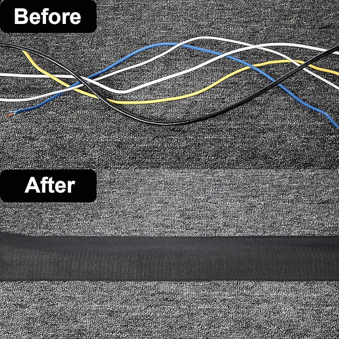 Cable Floor Strip Cord Grip Floor Cable Protector Carpet Cables Management, Hold Cords in Place, Keep Cables Organized, Protect Cords and Prevent a Trip Hazard, 3 Inch x 10 Feet