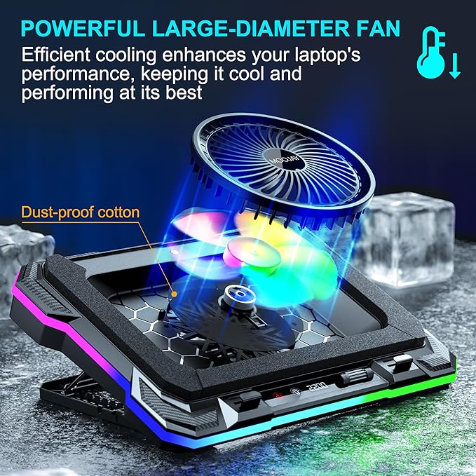 Laptop Cooling Pad Powerful Turbo Fan