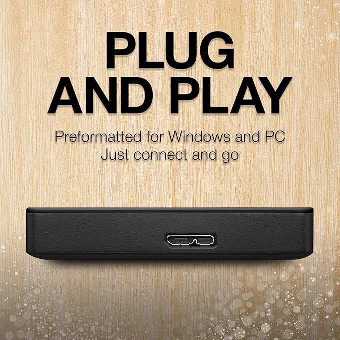 Seagate Portable 4TB External Hard Drive HDD – USB 3.0 for PC, Mac, Xbox, & PlayStation - 1-Year Rescue Service (SRD0NF1)