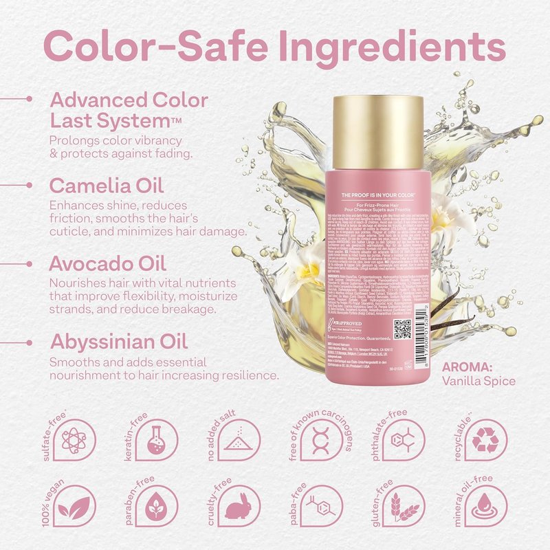 Plush Locks Leave-In Smoothing Lotion - Anti-Frizz Formula with Vanilla Scent | 6.7 fl oz, Vegan & Sulfate-Free