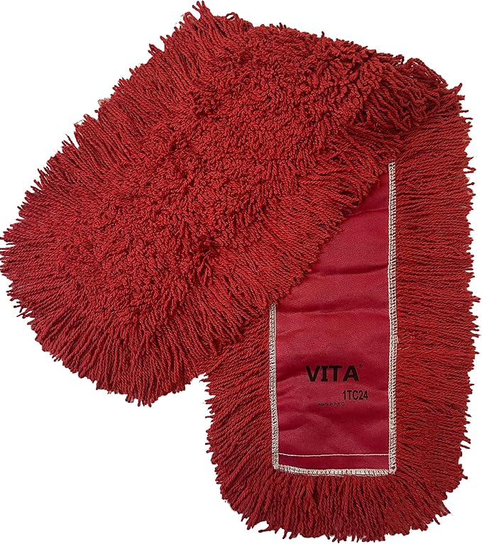 Ultimate Dust Mop Kit: Industrial-Grade Performance, Heavy-Duty Frame, Telescopic Handle - Red 48 Inch