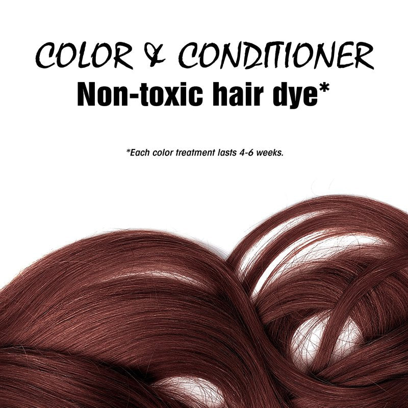 Light Mountain Henna Hair Color & Conditioner - Burgundy Hair Dye for Men/Women, Organic Henna Leaf Powder and Botanicals, Chemical-Free, Semi-Permanent Hair Color, 4 Oz (Pack of 3)