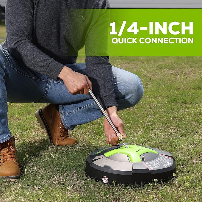 GreenWorks 5210902 15" Extension Included Surface Cleaner, Green