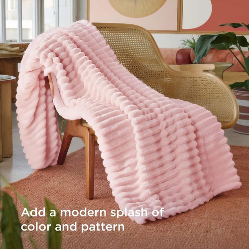 Bedsure GentleSoft Pink Throw Blanket - Cozy Fleece for Women | Perfect Gift for Teen Girls, 50x60 Inches