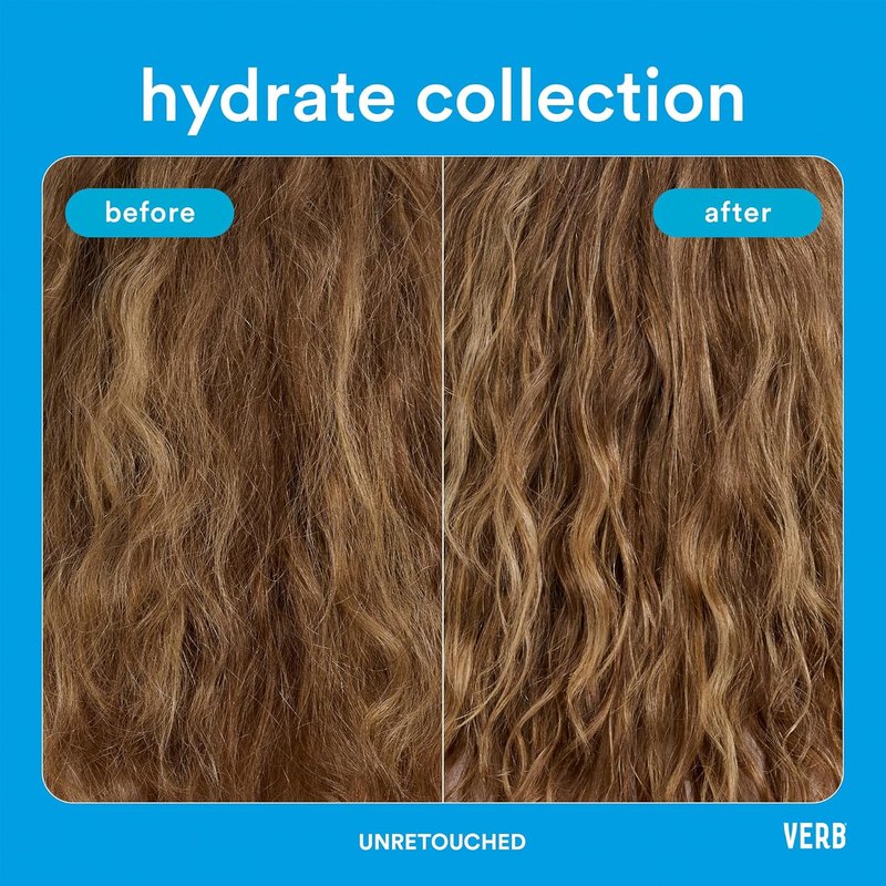 VERB Hydrate Oil - Moisturizing Hair Oil for Dry & Frizzy Hair - Heat Protection | Amber & Warm Jasmine Scent