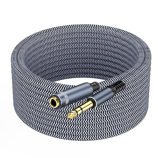 GOSYSONG 1/4 inch Extension Cable 15ft, 1/4" inch Male to Female Stereo Guitar Extension Cable
