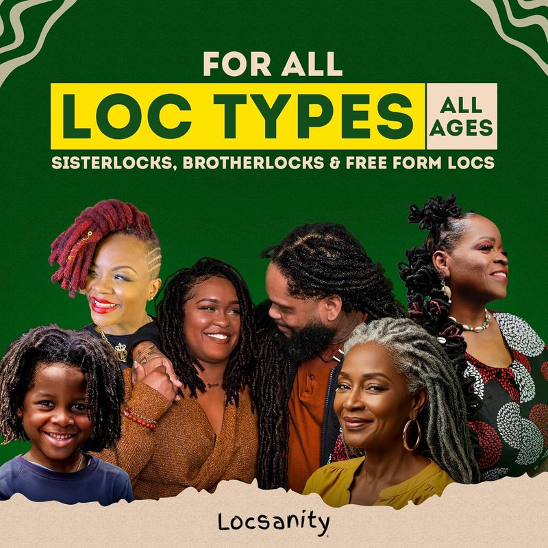 Locsanity Daily Moisturizing Rosewater & Peppermint Spray - Lightweight Frizz Control for Locs & Dreadlocks | Natural Hair & Scalp Moisturizer (12 fl oz)