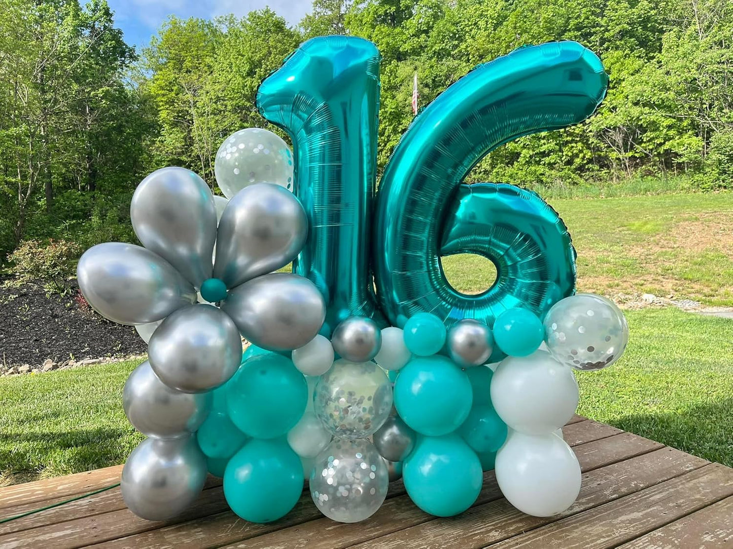 Number 5 Balloon by [Brand Name] - 40 Inch Light Blue Giant Foil Balloon for 5th Birthday Party Decorations