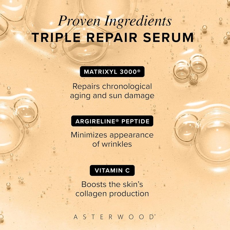 Asterwood Matrixyl 3000 Serum - Anti-Aging Hyaluronic Acid & Vitamin C for Hydration | 1 Fl Oz