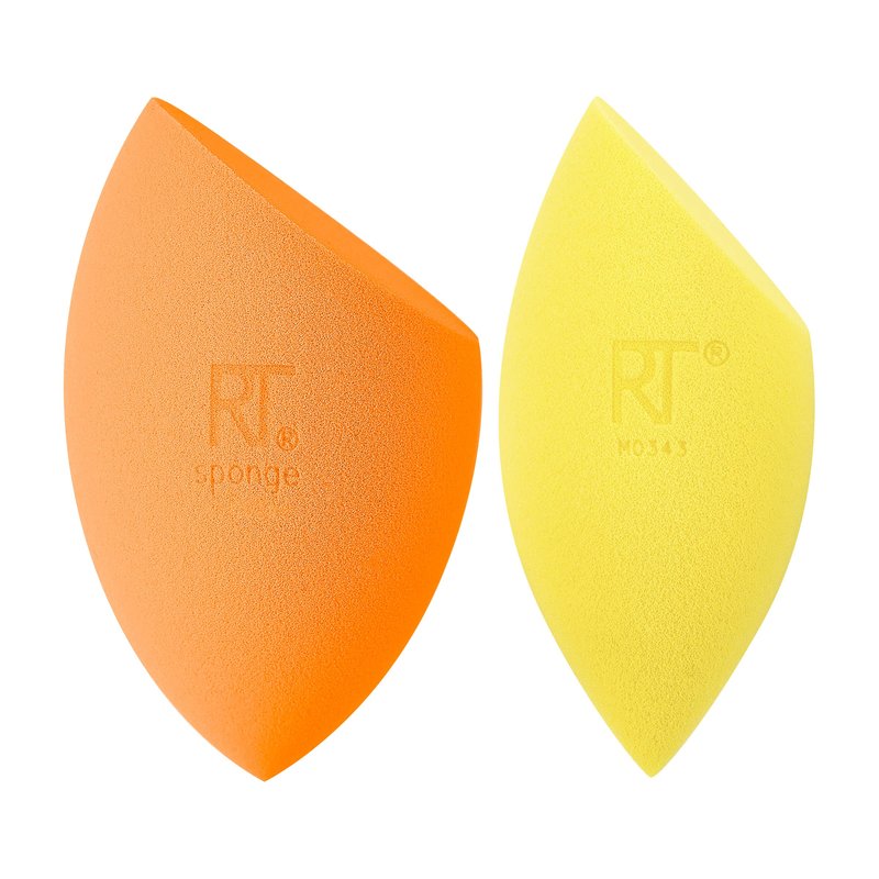 Real Techniques Miracle Complexion Sponge + Concealer Sponge Duo, Makeup Blending Sponges For Foundation & Concealer, Offers Light To Medium Coverage, Natural, Dewy Makeup, Latex-Free Foam 2 Count