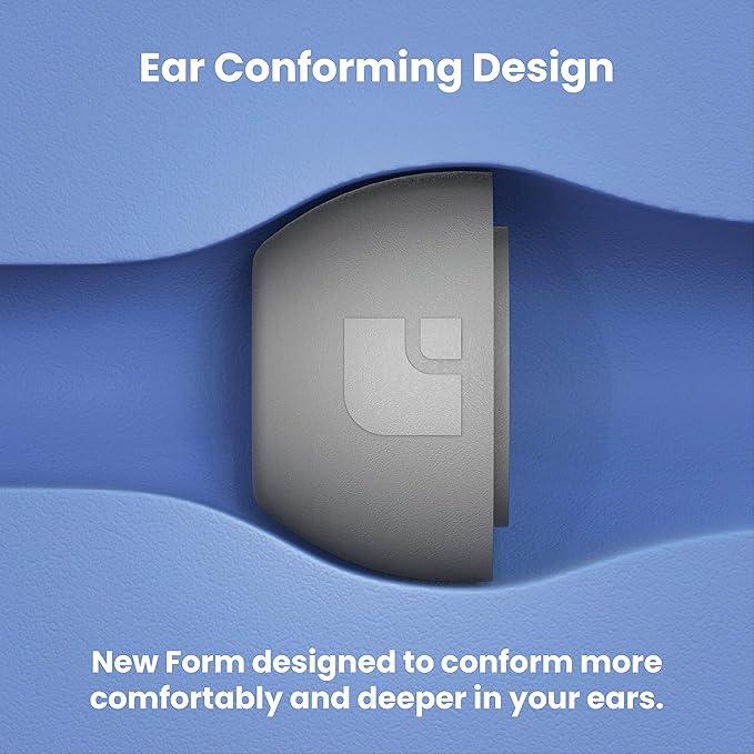 Foam Masters Ultra-Premium Memory Foam Ear Tips for AirPods Pro 1st & 2nd Gen | 3 Pairs | New Ver. | Secure Fit | Super Comfort | Better Noise Cancel | Replacement Buds (Medium, Gray)