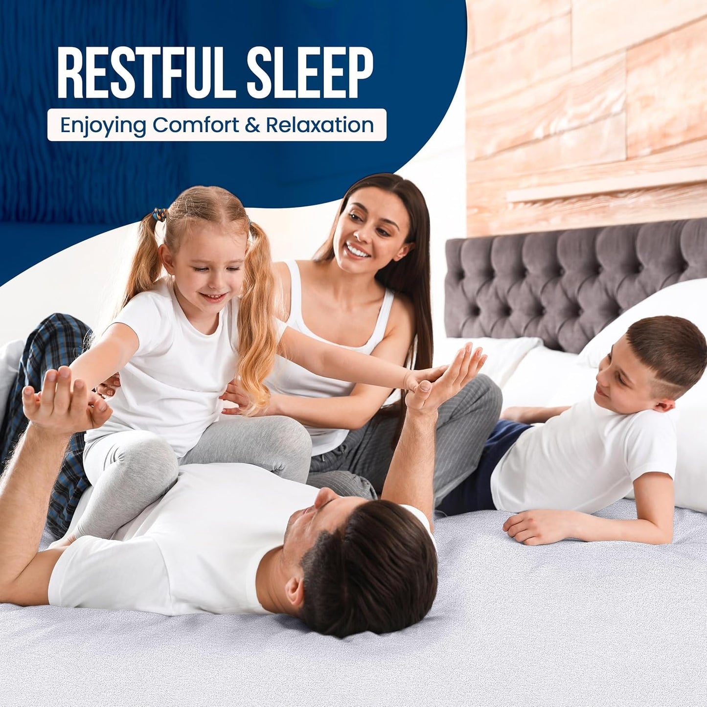 Utopia Bedding California King Size Mattress Protector - Waterproof Terry Cover, Soft & Breathable, 17" Deep Pockets (White)