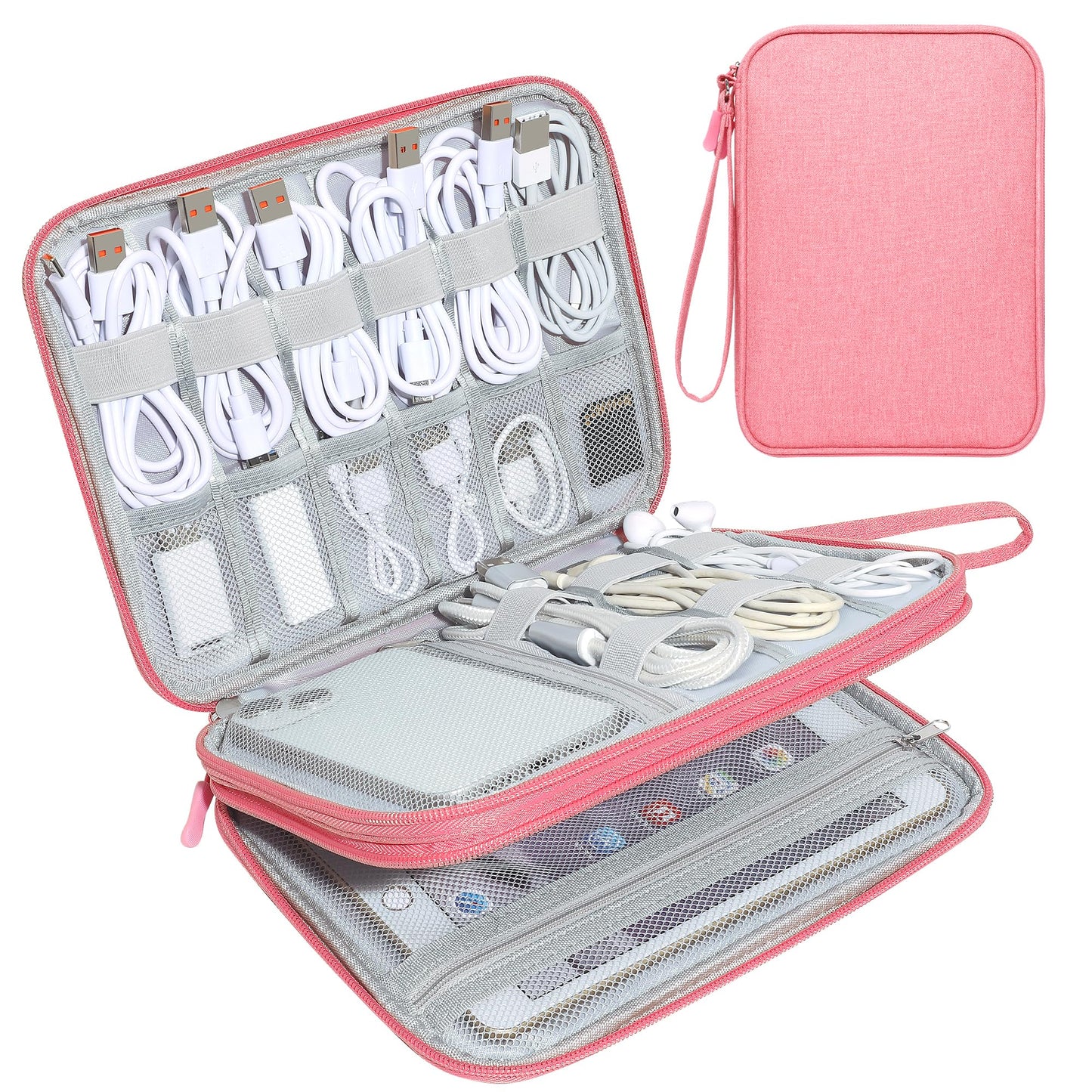 CILLA Electronics Organizer Travel, Travel Cord Organizer Case, Compact Electronics Accessories Bag for Cable, Cord, Charger, Phone