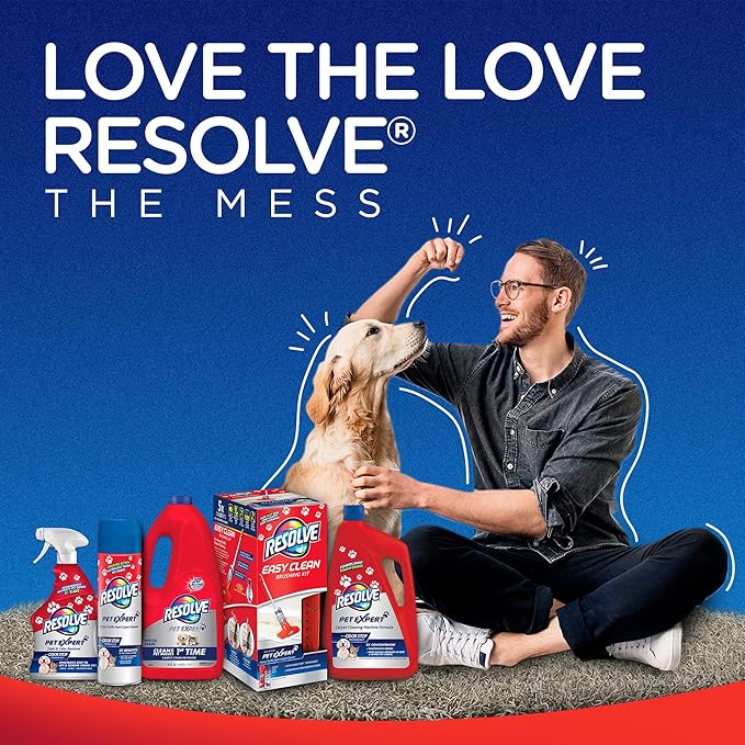 Resolve Pet Expert Stain and Odor Remover, Carpet Cleaner, Pet Stain and Odor Remover, Carpet & Upholstery Cleaner - Removes Stains and Odors, 22 oz