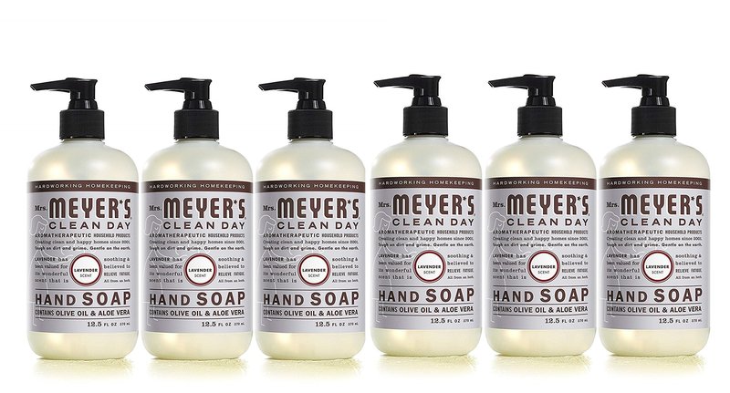 Mrs. MEYER'S CLEAN DAY Liquid Hand Soap, Lavender Scent, 12.5 Ounce Bottle Each (12.5 Ounce, Pack of 6)