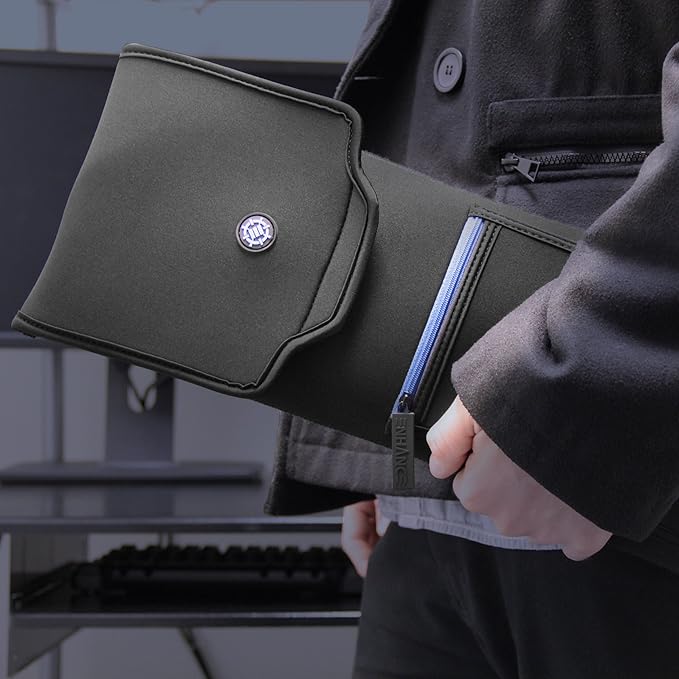 Enhance Keyboard Sleeve Travel Case for Full-Size Mechanical and Standard Gaming Keyboards up to 18 Inches with Rugged Neoprene Construction, Zipper Mouse Storage and Cable Storage Pouch