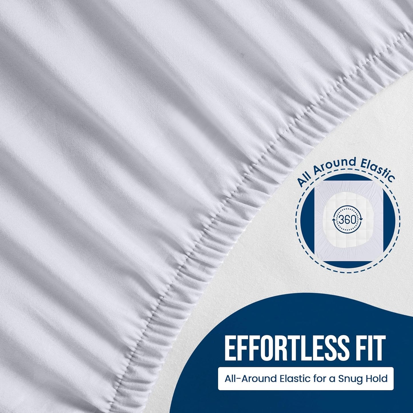 Utopia Bedding Queen Size Waterproof Mattress Protector - Premium 200 GSM Terry Cover | Soft & Breathable with Deep Pockets (White)