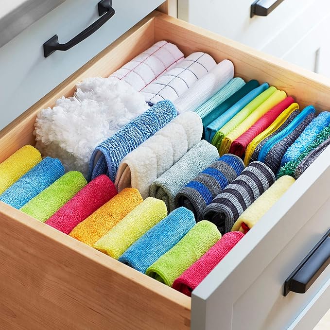 E-Cloth Glass & Polishing Cloths, Premium Microfiber Glass Cleaner, Great for Windows, Glass and Mirrors, Washable and Reusable, 100 Wash Guarantee, Alaskan Blue, 8 Pack
