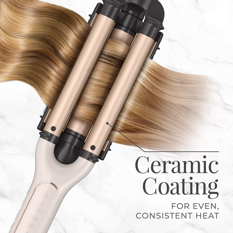 Remington 4-in-1 Adjustable Hair Waver - Pure Precision Technology for Versatile Styles | Cream, 1 Count