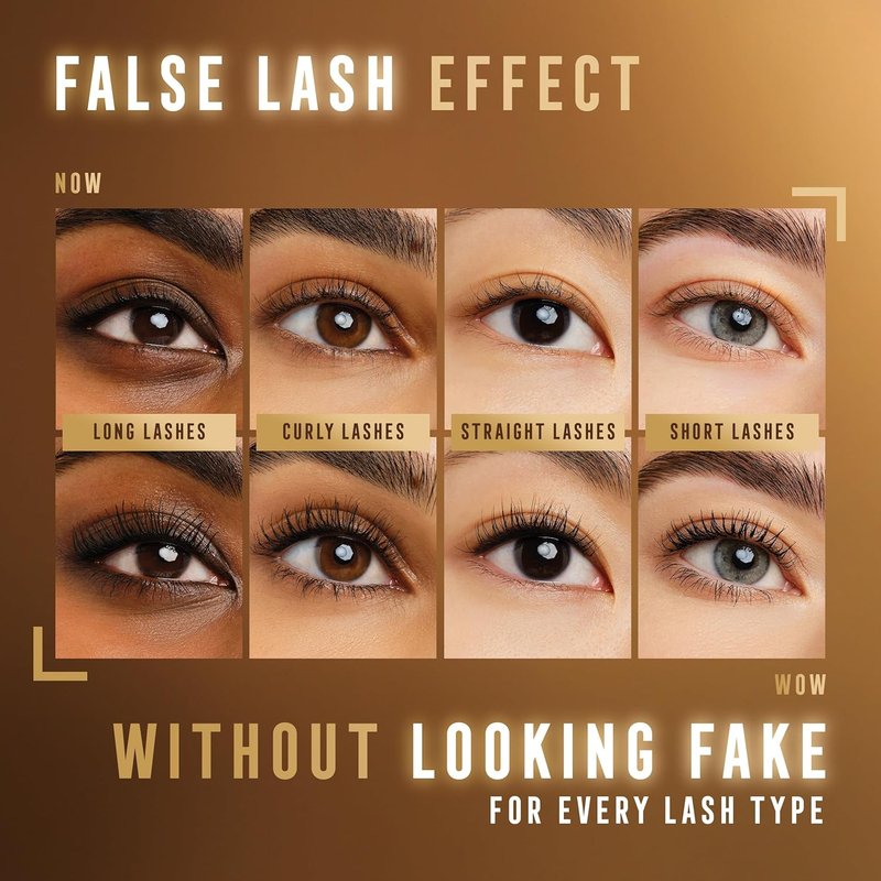 Max Factor False Lash Effect Mascara - Black Brown, 0.4 Ounce | Volumizing & Lengthening Formula