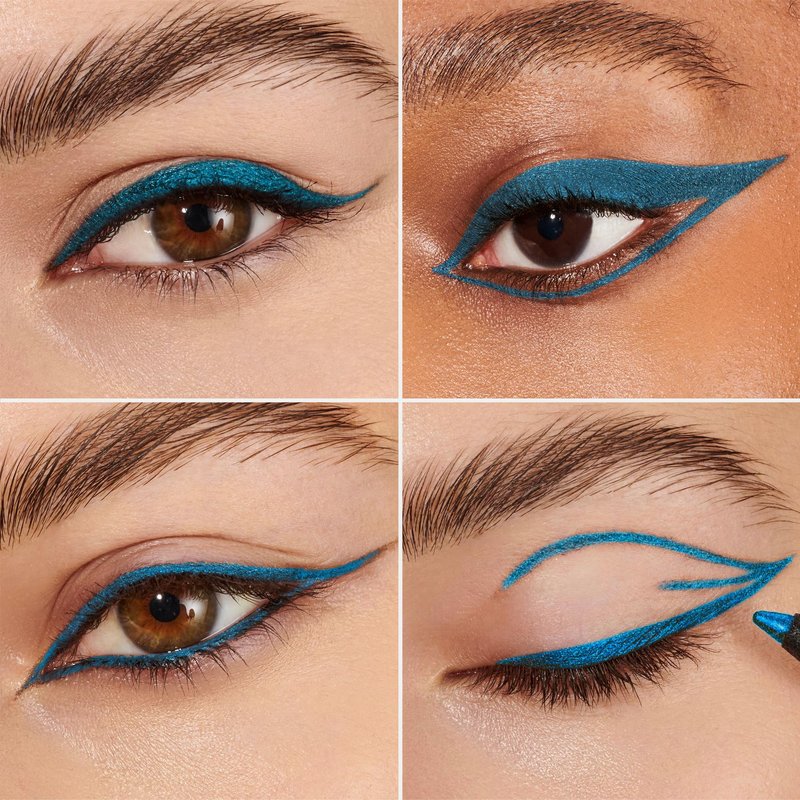 Wonderskin 1440 Longwear Blue Eyeliner Pencil, 2 Pack - Waterproof, Sharpenable Eyeliner Pencil & Smudge Proof Blue Eye Liner Pencils (Aqua)