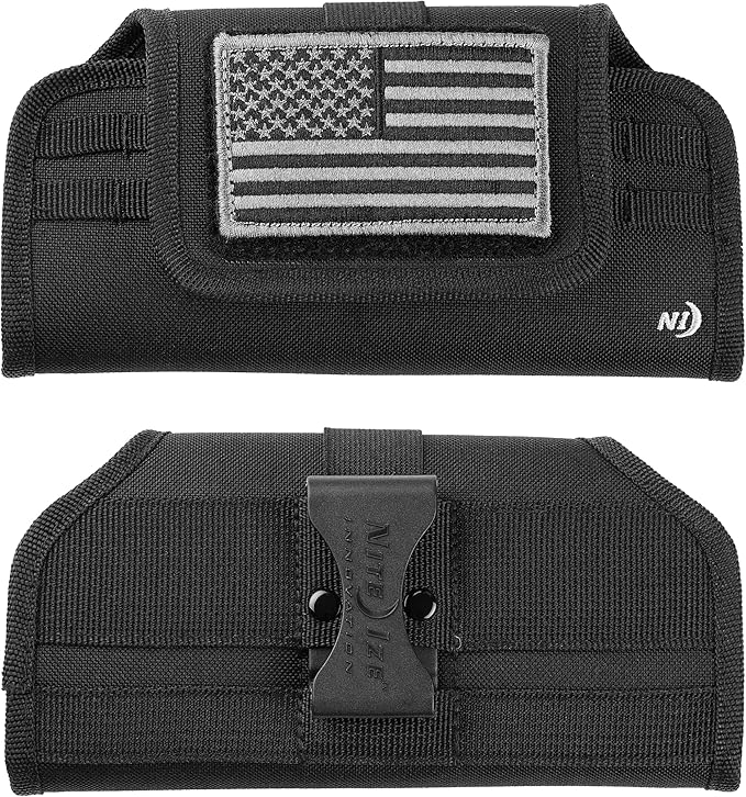 Nite Ize Clip Case Horizontal Universal Phone Holster - XXL - USA Patch