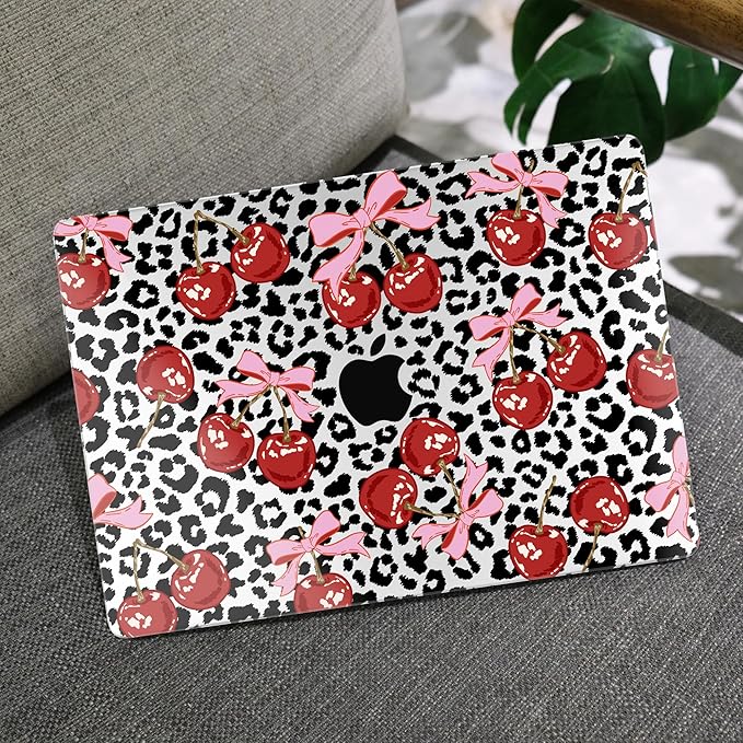 MEEgoodo Case for M5/M4/M3/M2 MacBook Air 13 inch Case 2026 2025 2024 2022, Fit Model A3449/A3240/A3113/A2681, Laptop Hard Shell Compatible with MacBook Air 13.6-inch, Leopard & Cherry