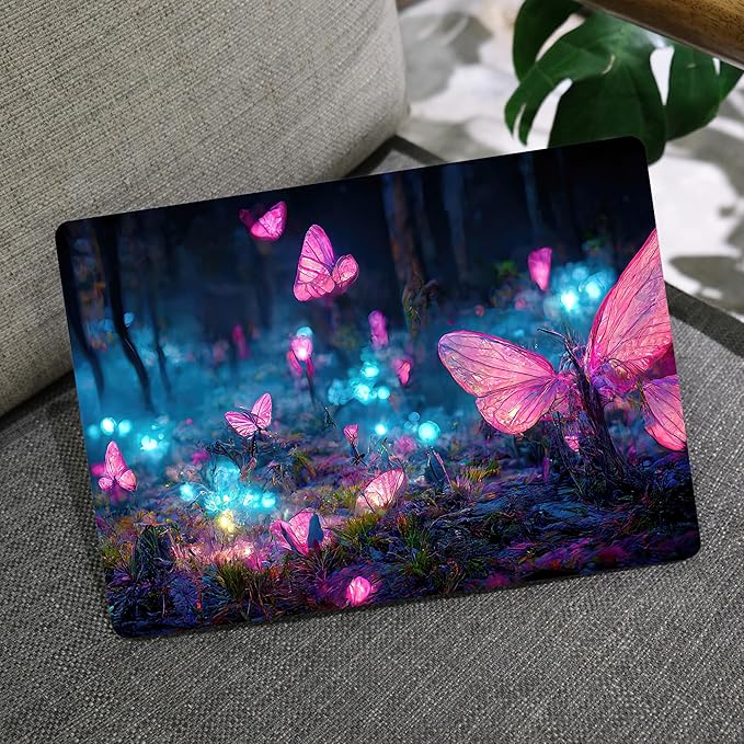MEEgoodo for MacBook Air 13 inch Case 2021 2020 2019 2018 Released A2337 M1 A2179 A1932 with Touch ID, Plastic Hard Shell & Keyboard Cover Compatible with MacBook Air 13.3, Fantasy Forest