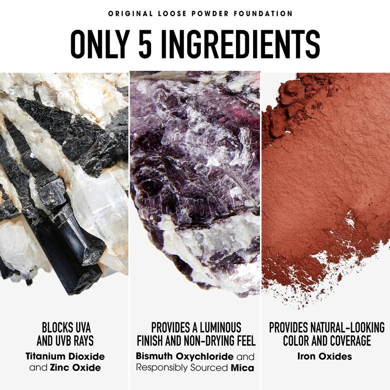 Original Loose Powder Foundation SPF 15, Medium Dark 23, Vegan, Cruelty-Free & Dermatologist-Tested