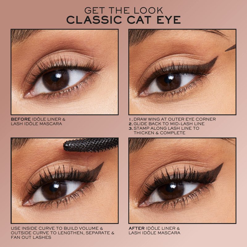 Lancôme Idôle Liner Waterproof Liquid Eyeliner - Ultra-Precise & Luminous Pigments - Flake, Fade & Smudge-Proof - Brown