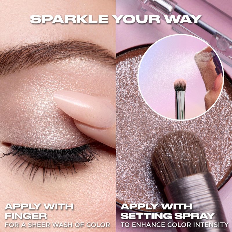 Urban Decay 24/7 Moondust Glitter Eyeshadow Single - Sparkly Eye Glitter Makeup, Long-lasting, Highly Reflective Shimmer, Eye Shadow Topper, Space Cowboy (Champagne Gold Silver Sparkle) - 0.06 oz