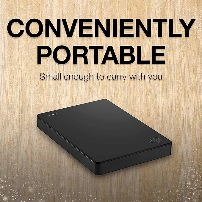 Seagate Portable 4TB External Hard Drive HDD – USB 3.0 for PC, Mac, Xbox, & PlayStation - 1-Year Rescue Service (SRD0NF1)