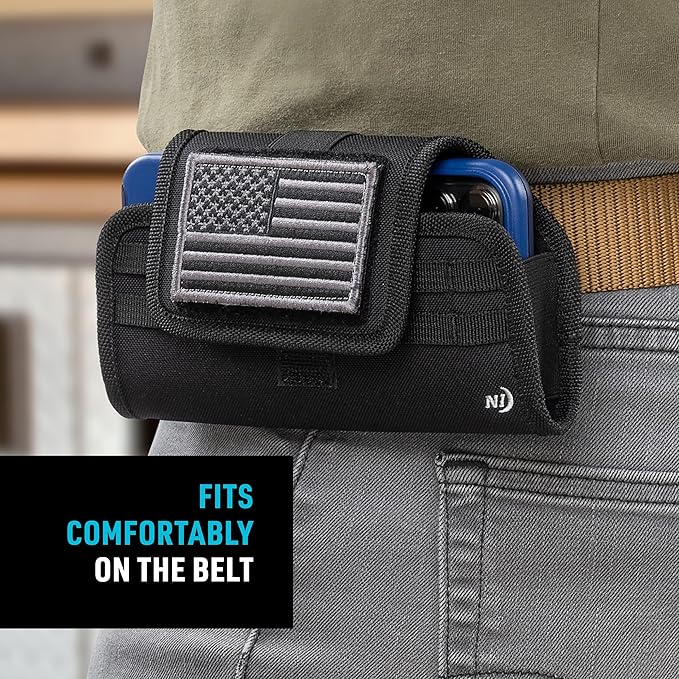 Nite Ize Clip Case Horizontal Universal Phone Holster - XXL - USA Patch