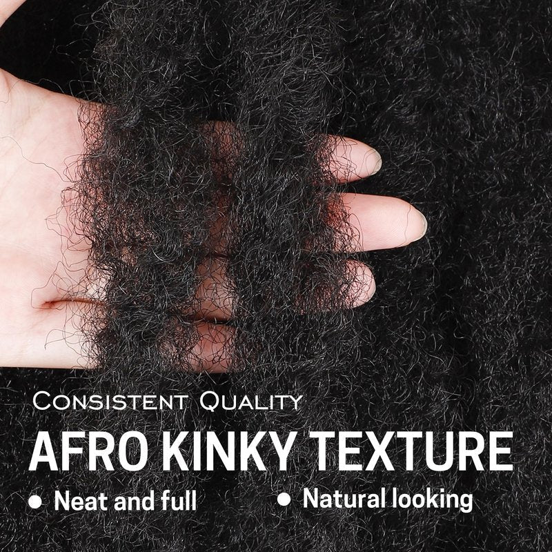 Marley Twist Braiding Hair 8 Packs Marley Twist Hair Cuban Twist Hair 24 Inch Afro Kinky Curly Twist Crochet Hair Cuban Twist Soft and Natural Hair 1B Black (1B, 30inch)