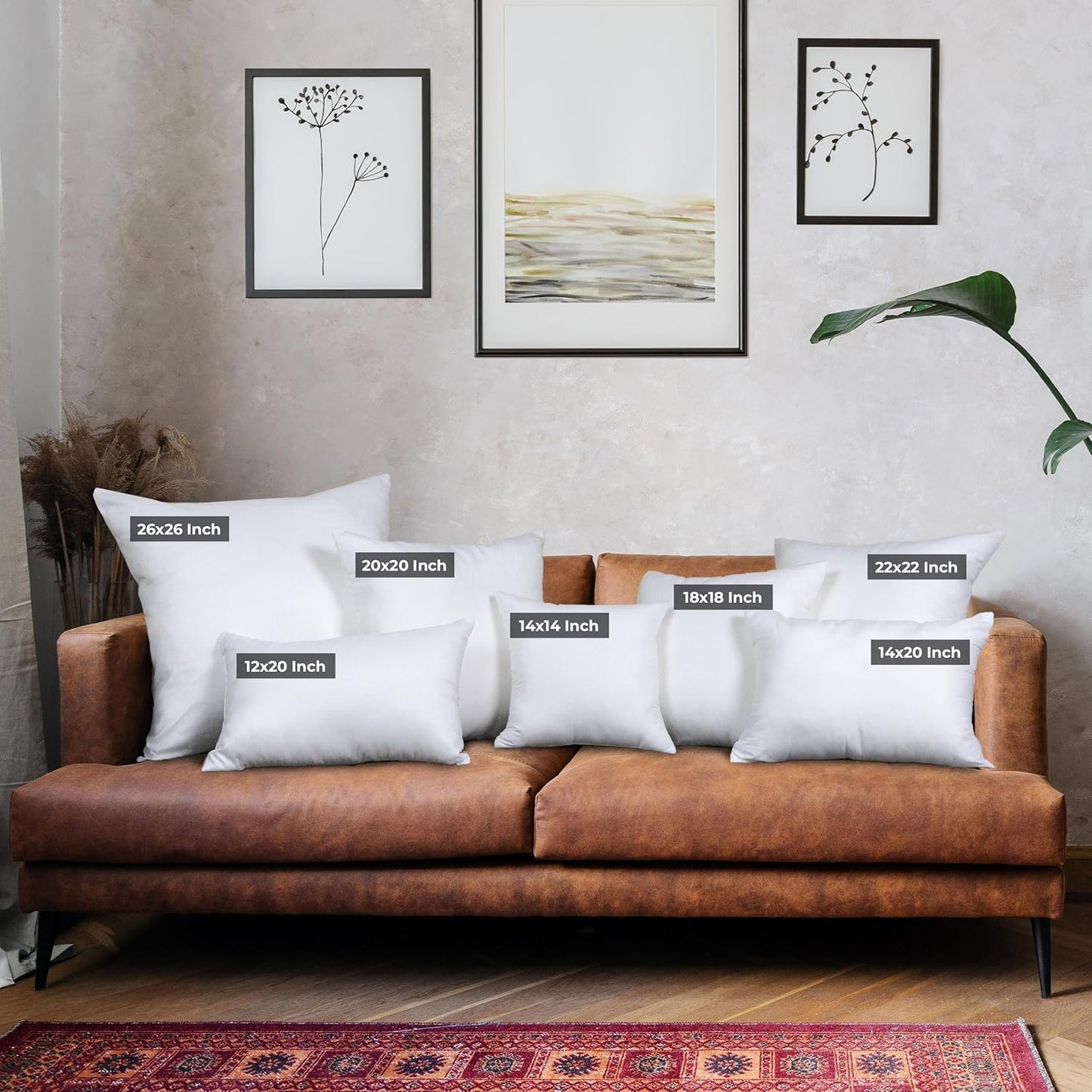 Utopia Bedding Throw Pillows - Fluffy Down Alternative Set of 4 | 18 x 18 Inches, White for Bed & Sofa