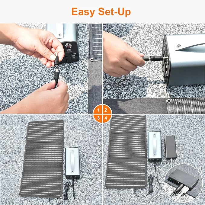 VLAIAN 30W 100W 200W 400W Solar Panel,Portable Foldable Solar Panel Kit,Black with Carrying Case (30W)