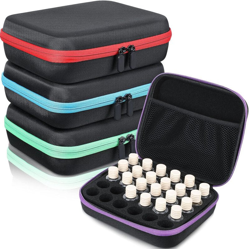 Essential Oils Storage Bag - 30 Bottle EVA Carrying Case with Foam Insert & Handle | Holds 5-15 ml