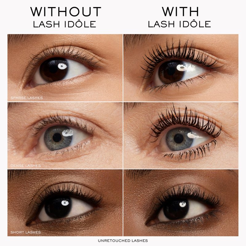 Lancôme Lash Idôle Lash-Lifting & Volumizing Waterproof Mascara - Black Mascara for Instant Volume, Length & Lift - Smudge Proof & Up To 24H Wear - Black - Waterproof Mascara