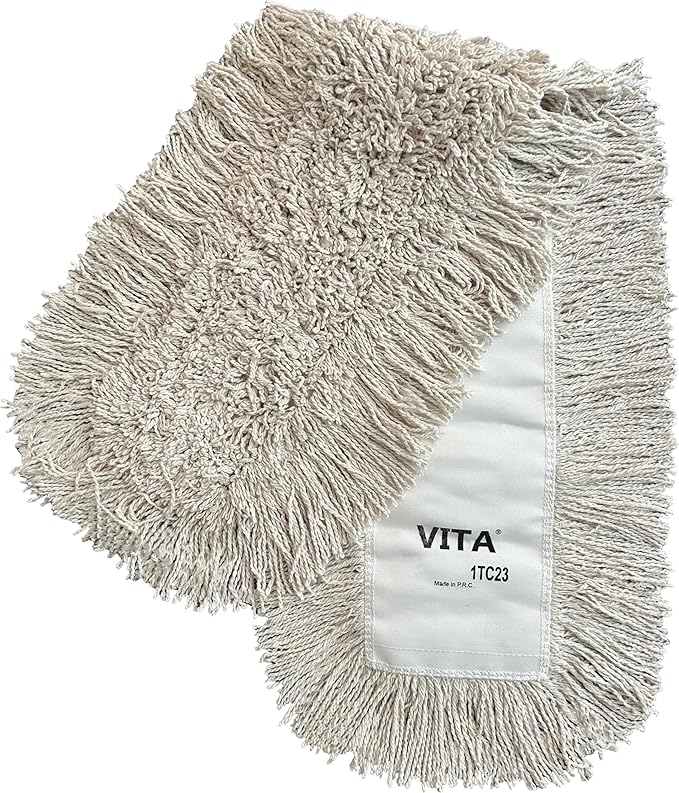 Ultimate Dust Mop Kit: Industrial-Grade Performance, Heavy-Duty Frame, Telescopic Handle - White 24 Inch