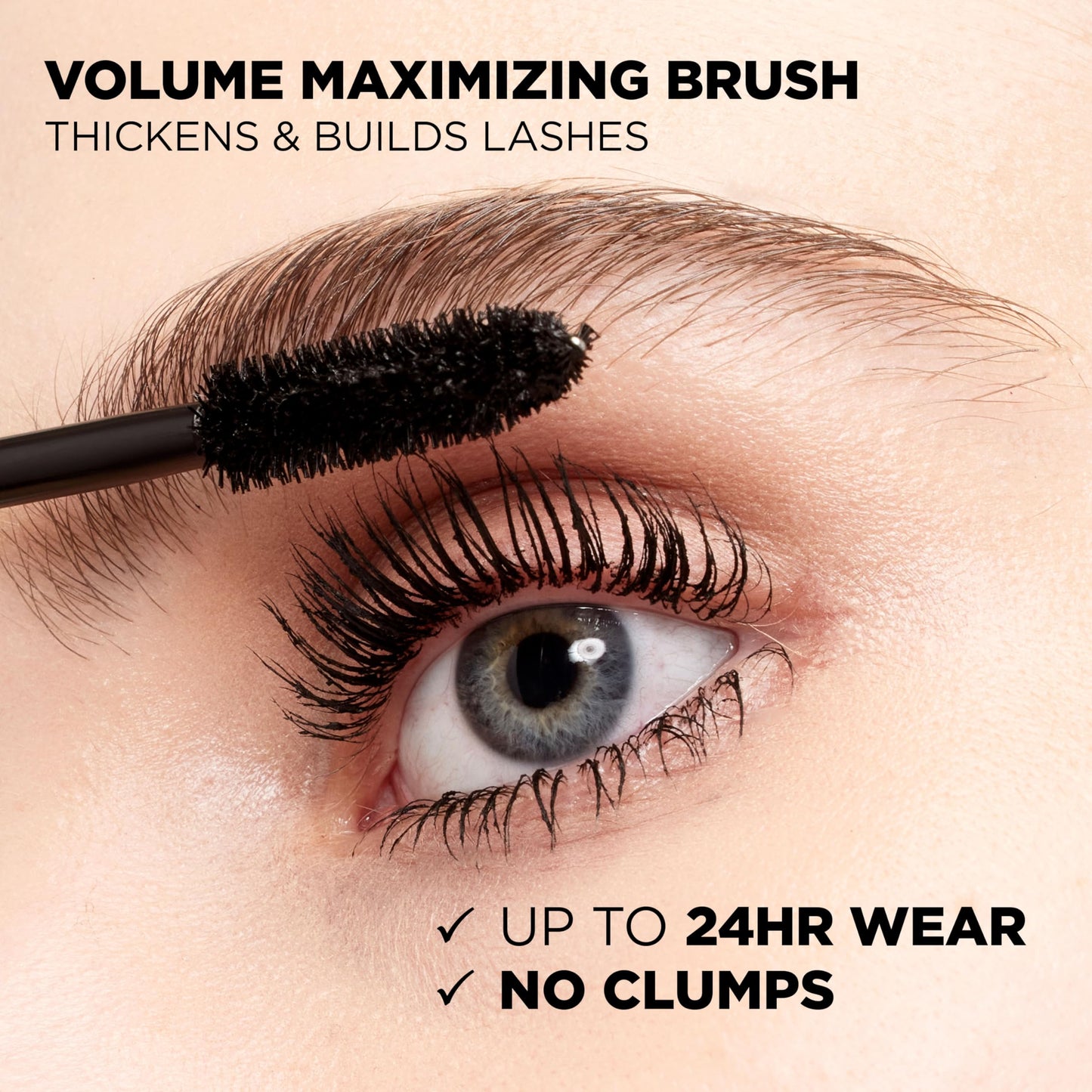 L’Oreal Paris Original Voluminous Mascara, Building Mascara Volume and Length Formula, Washable, Black Brown, 0.28 Fl Oz., 1 Count