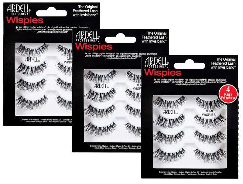 ARDELL Demi Wispies Black Eyelashes - Natural Look Multipack | 3 Pairs