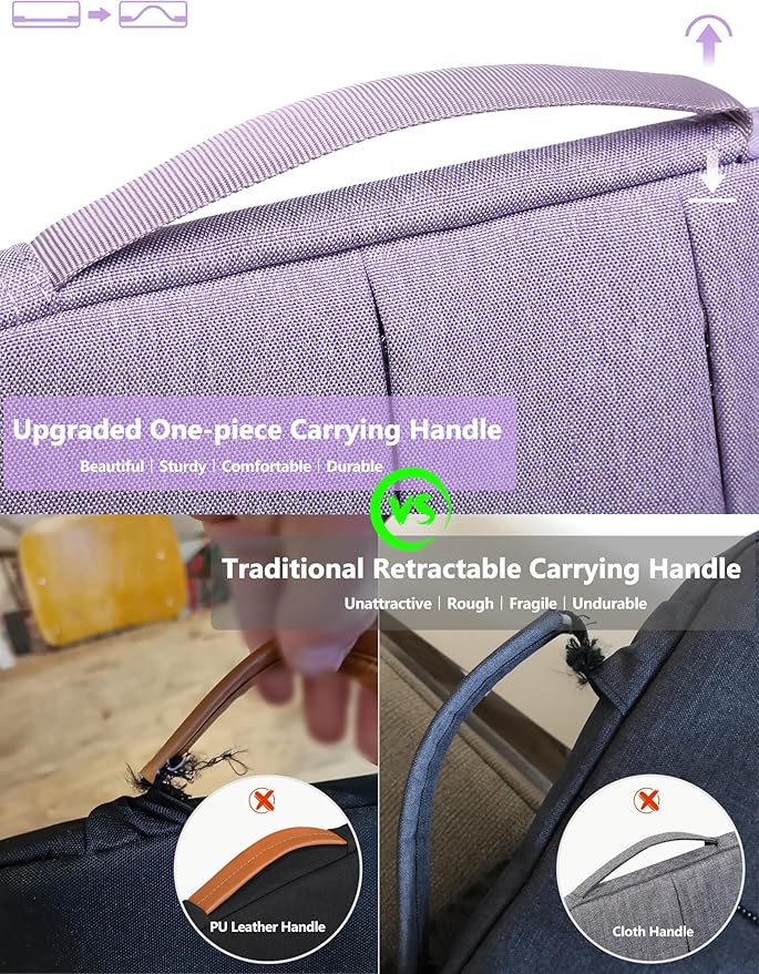 HYZUO 14-15 Inch Laptop Sleeve Bag for MacBook Air 15 M5 A3448 M4 M3 M2 2026-2023, MacBook Pro 15, 15" Surface Laptop, XPS 14/15 Plus, NoteBook Case for 14" HP Dell Lenovo Asus Acer, Lilac Purple