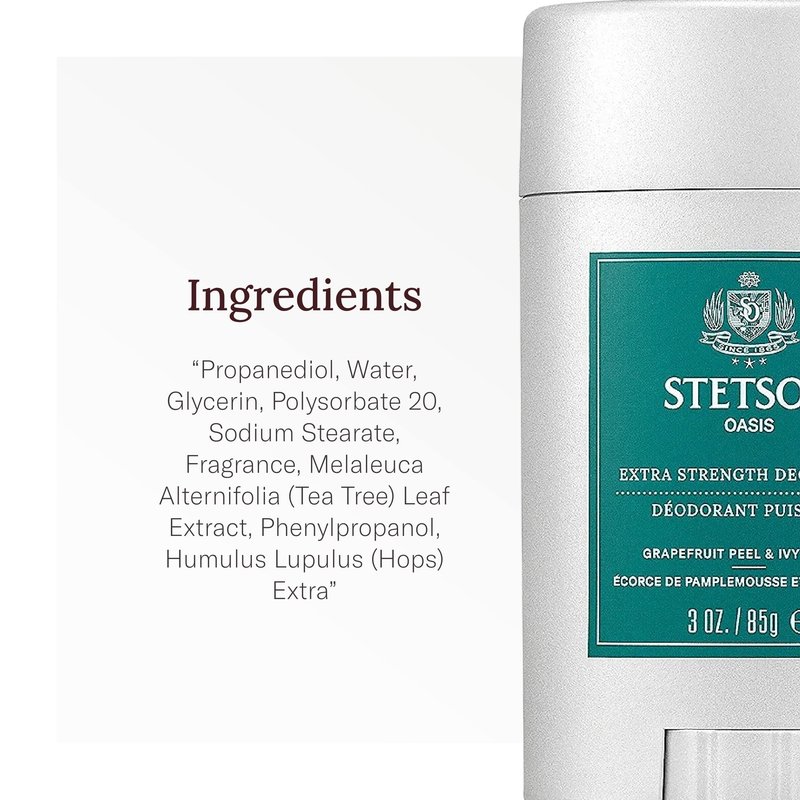 STETSON Personal Care Extra Strength Deodorant by Scent Beauty - Gel Men's Deodorant Stick for Grooming Kit - 3 oz - 3 Pack - Original