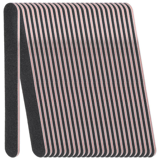 Nail Files (200 Pack), Professional Emery Board 100/180 Grit Nail File Double Sided Emory for Natural and Acrylic Nails Fingernail Files for Gel Nail Reusable Manicure Disposable Pedicure Black