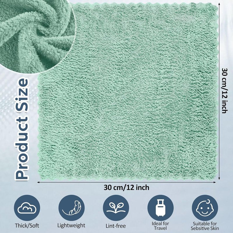 Ultra Soft Microfiber Washcloths - 100 Pack Quick Dry & Absorbent 12x12 Inch Face Towels for Sensitive Skin | Reusable Spa Cloths (Multicolor)