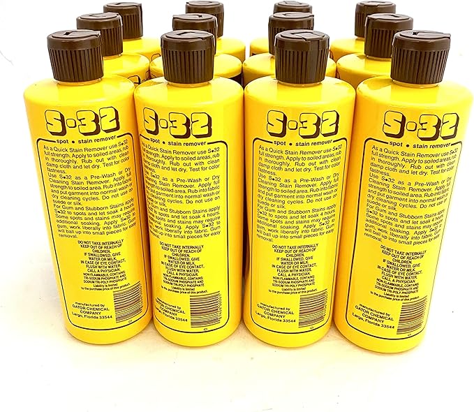 Multi-Purpose Spot and Stain Remover, Safely Removes Stubborn Spots and Stains, Strong for Commercial Use, Safe for Household Use, 16 Fl Oz, 12 Bottles, 1 Case.