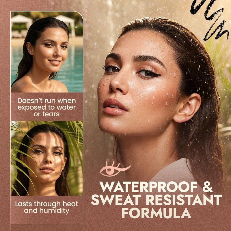 Natural Eyeliner Pencil, Black - Hypoallergenic, Water & Smudge Proof Eyeliner for sharp Lines and Defined Eyes - Long-Lasting, Organic & Cruelty-Free with Jojoba & Castor Oil for Sensitive Eyes